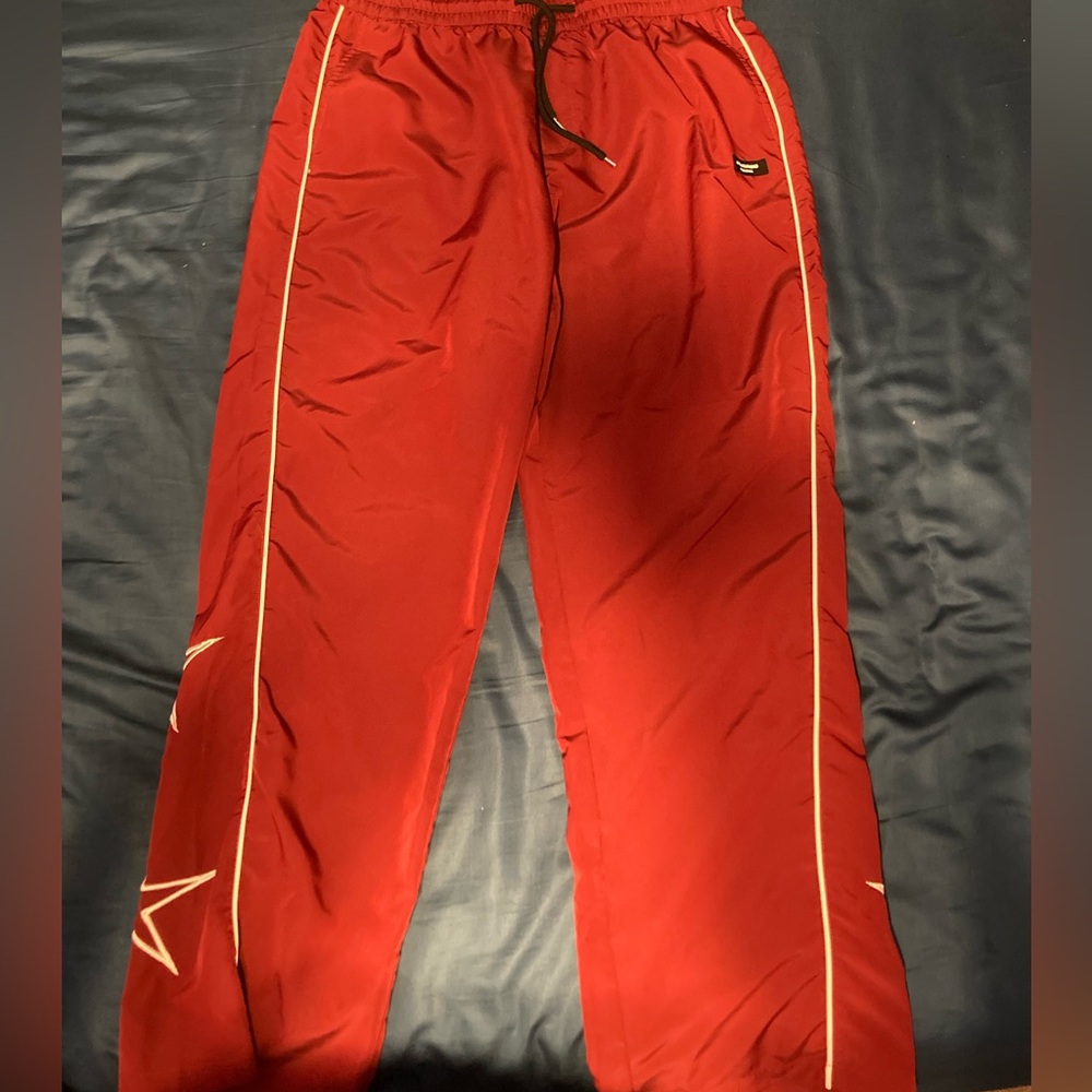 Baggy Red open leg Trackpants